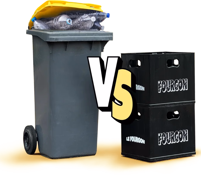 Comparaison poubelle vs caisse consignée