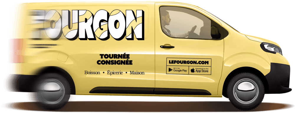 Fourgon électrique en mouvement pour la livraison